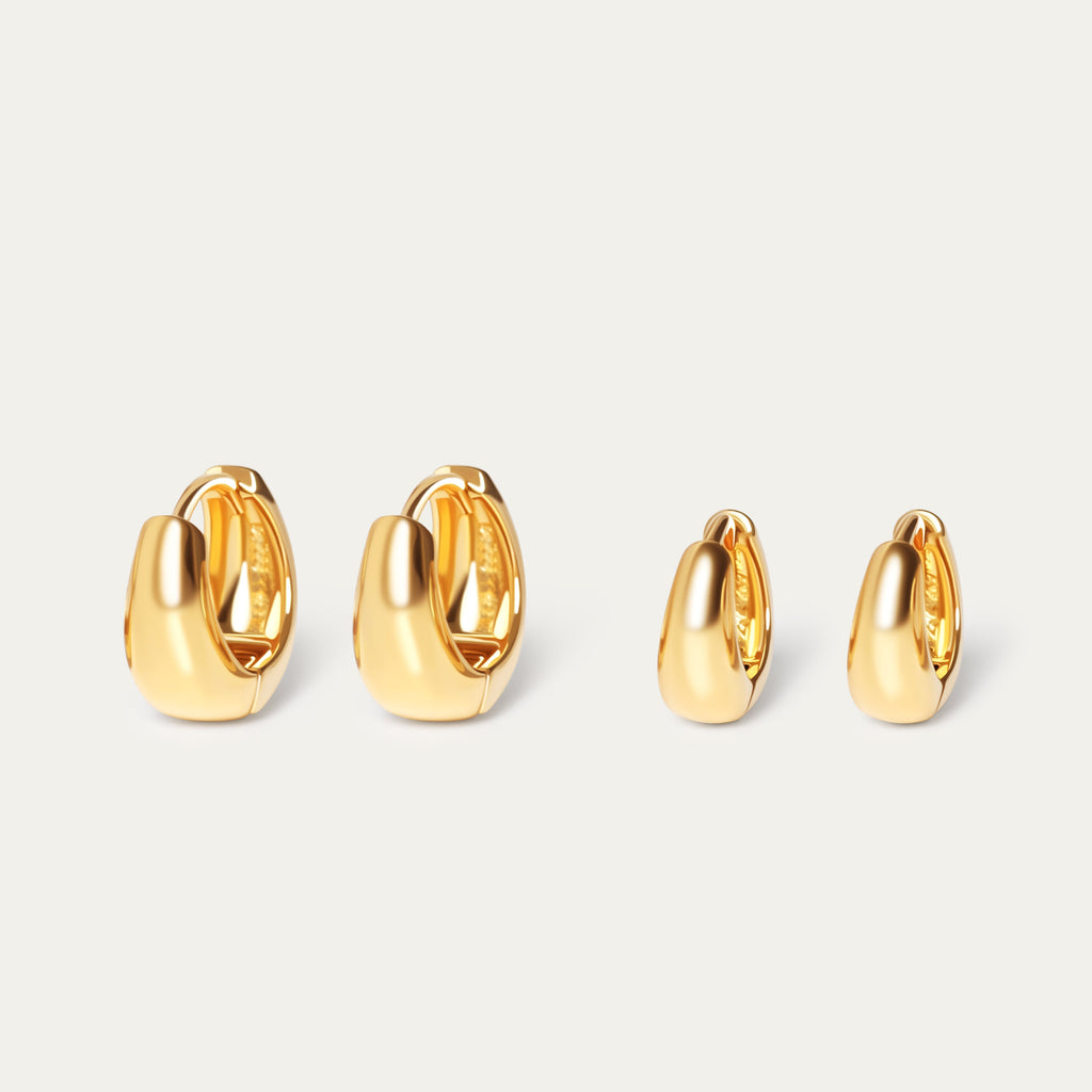 Luri Tiny Hoops (18K Gold Brass)