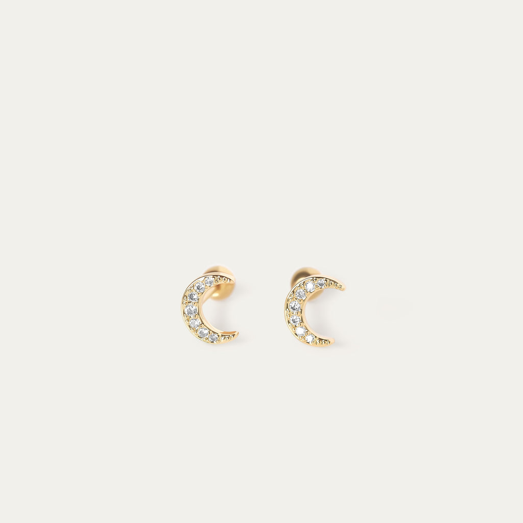 Mona CZ Studs (18K Gold Stainless Steel)