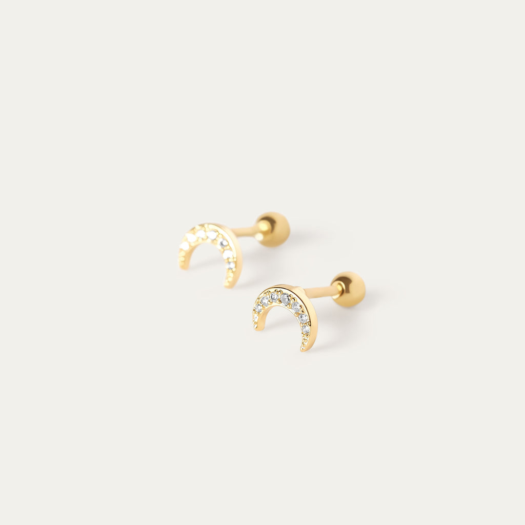 Mona CZ Studs (18K Gold Stainless Steel)