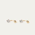 Ravi CZ Earrings (Gold Stainless Steel)