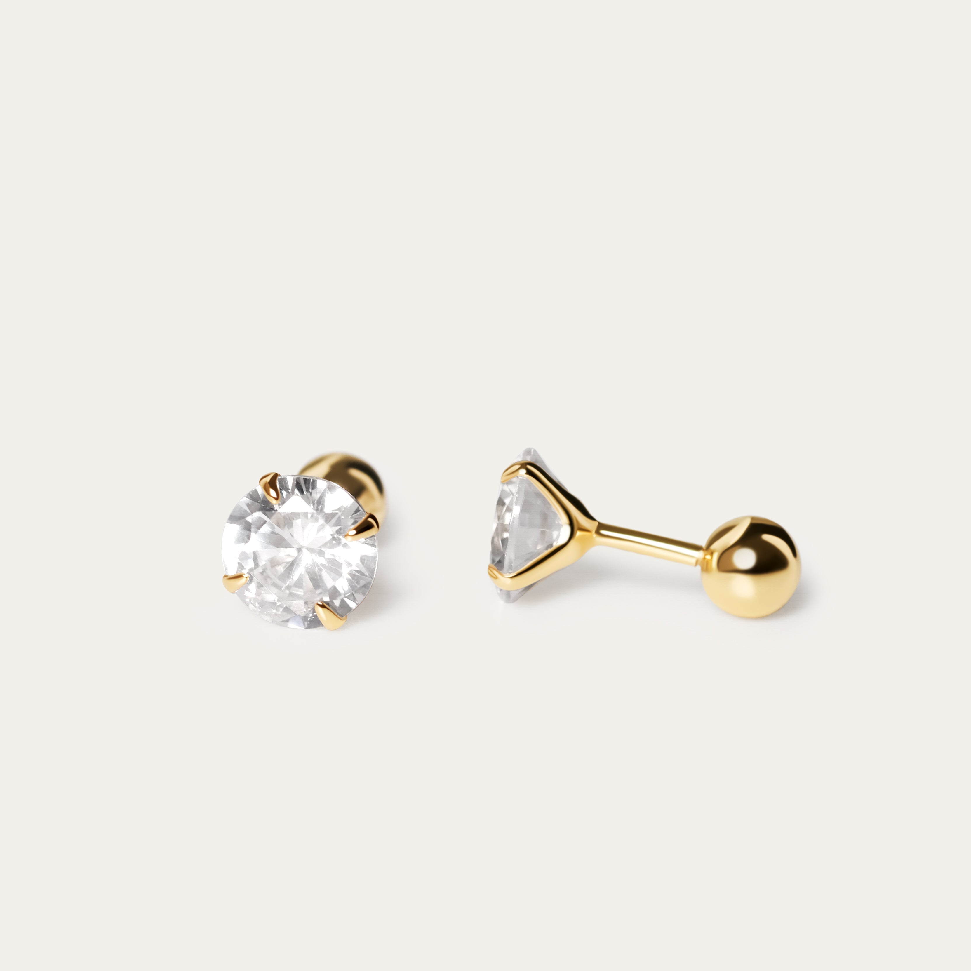 Sadi Biggie CZ Studs (18K Gold Vermeil)
