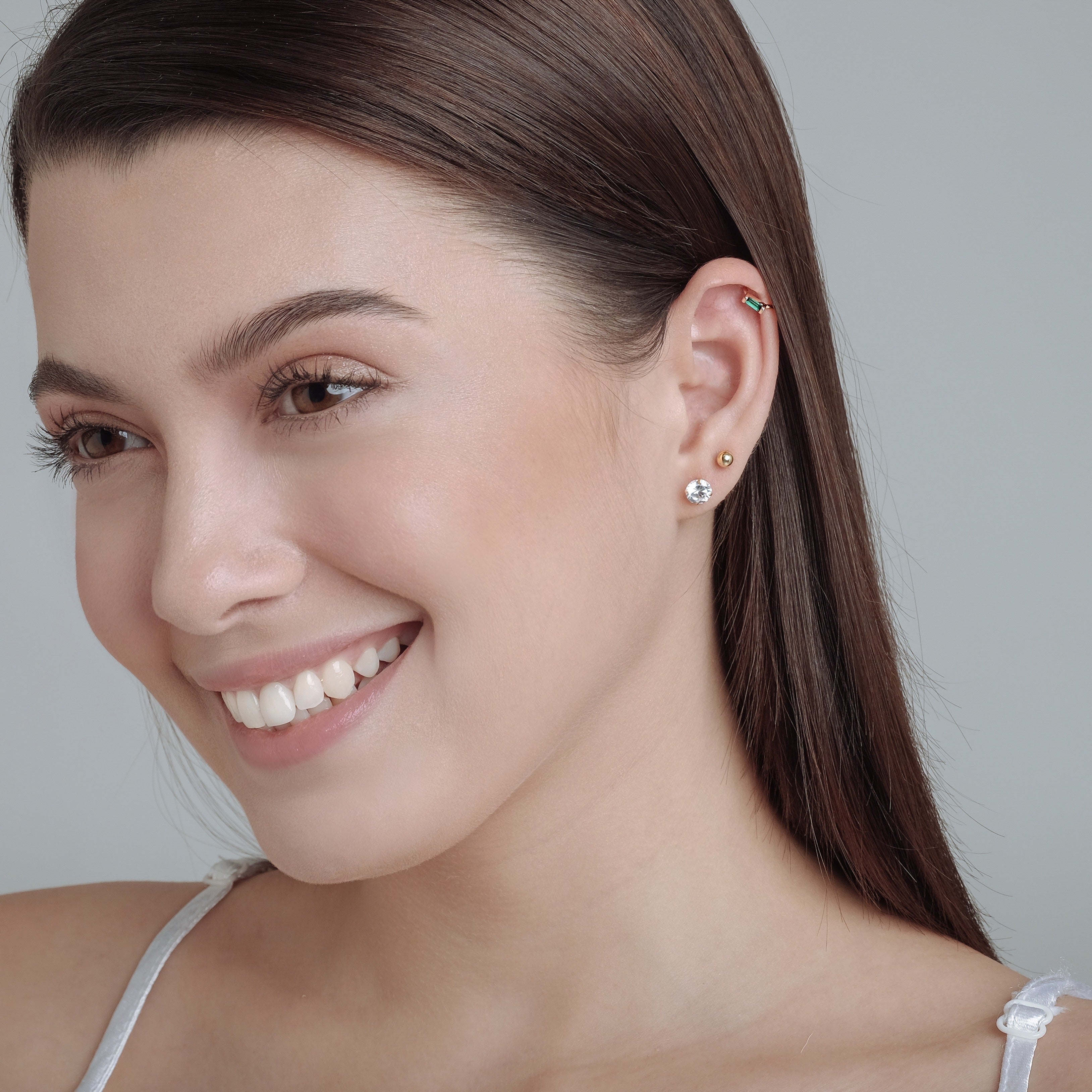 Sadi Biggie CZ Studs (18K Gold Vermeil)