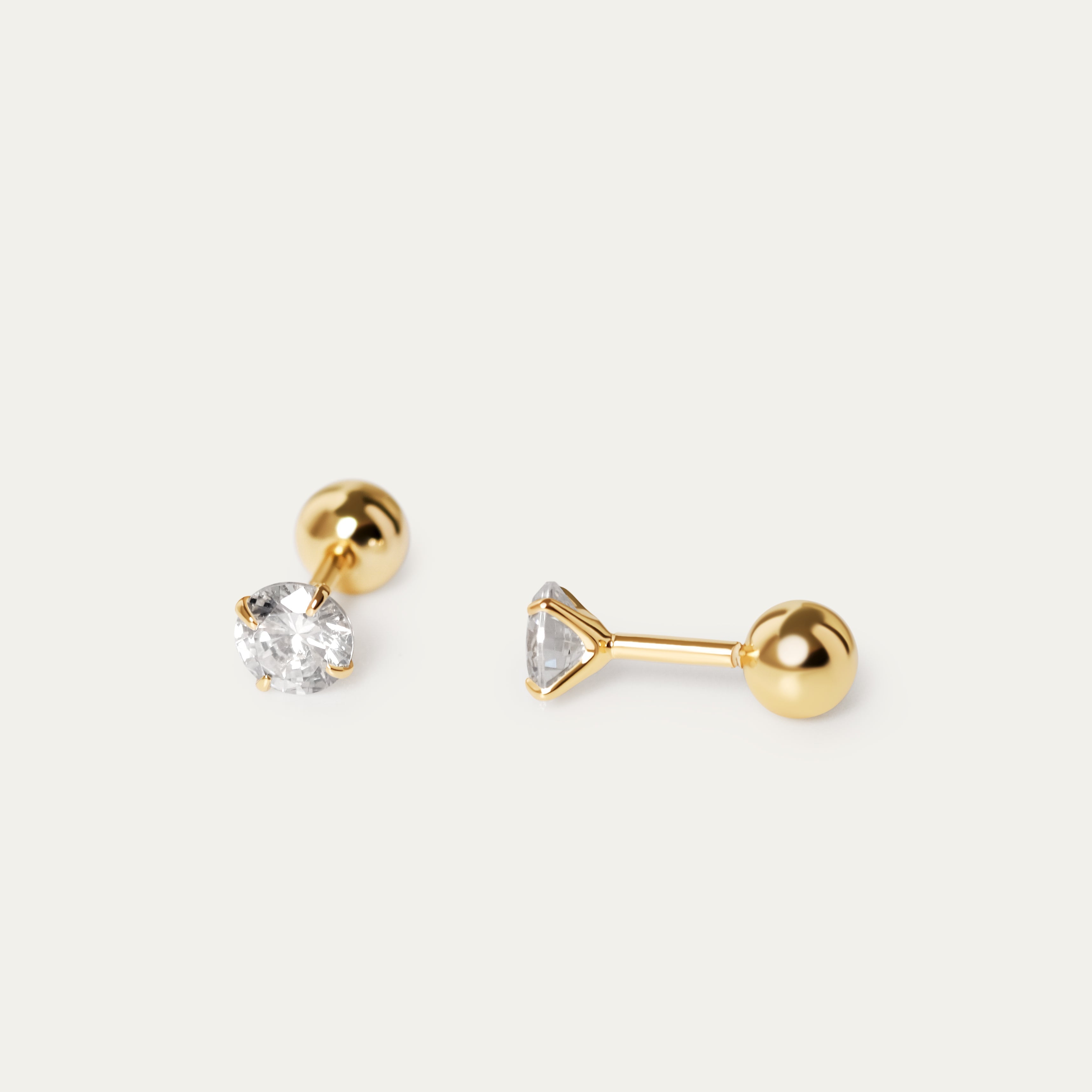 Sadi Tiny CZ Studs (18K Gold Vermeil)