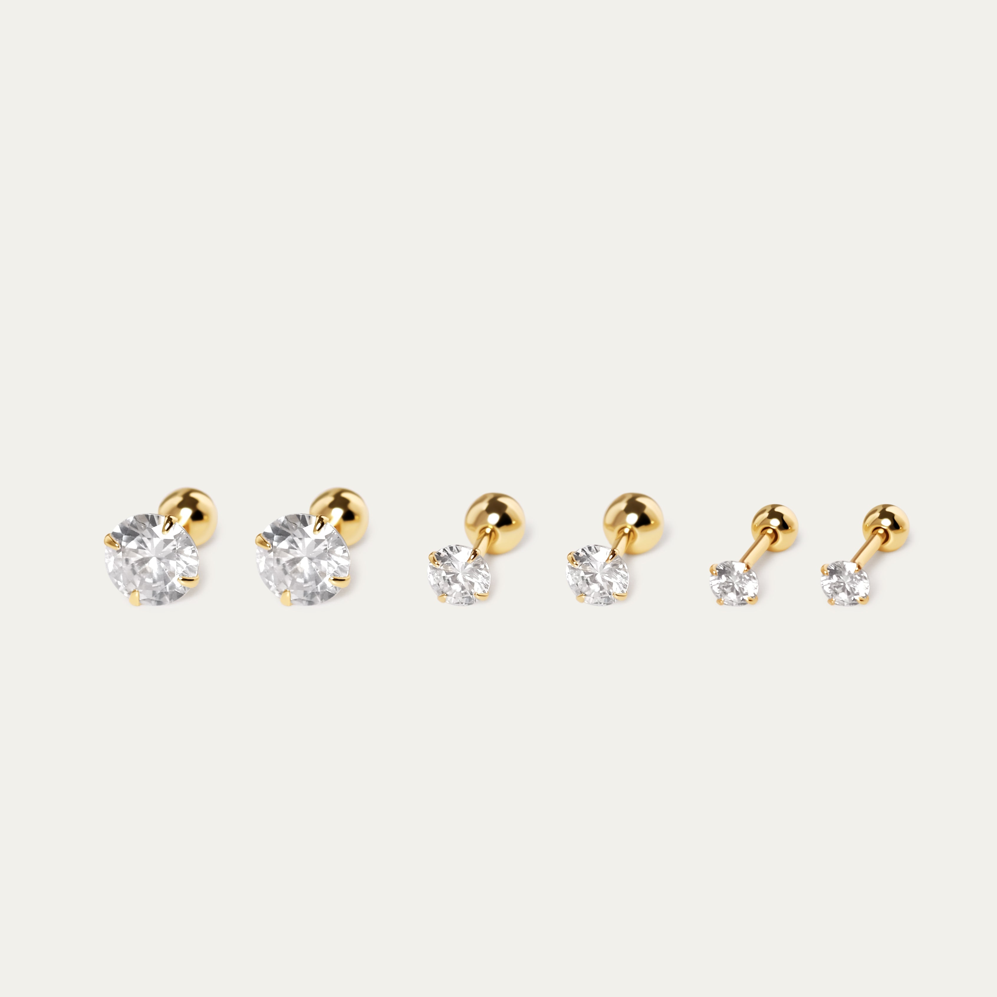 Sadi Tiny CZ Studs (18K Gold Vermeil)